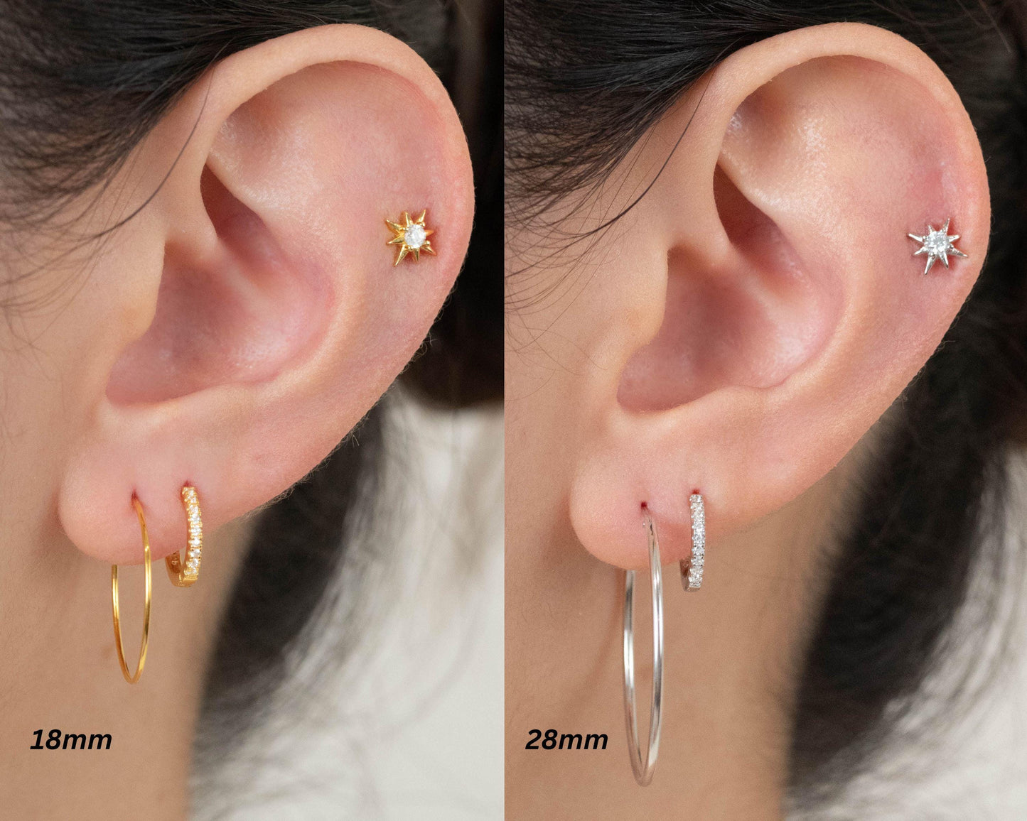 2 or 3 Pairs small hoop set