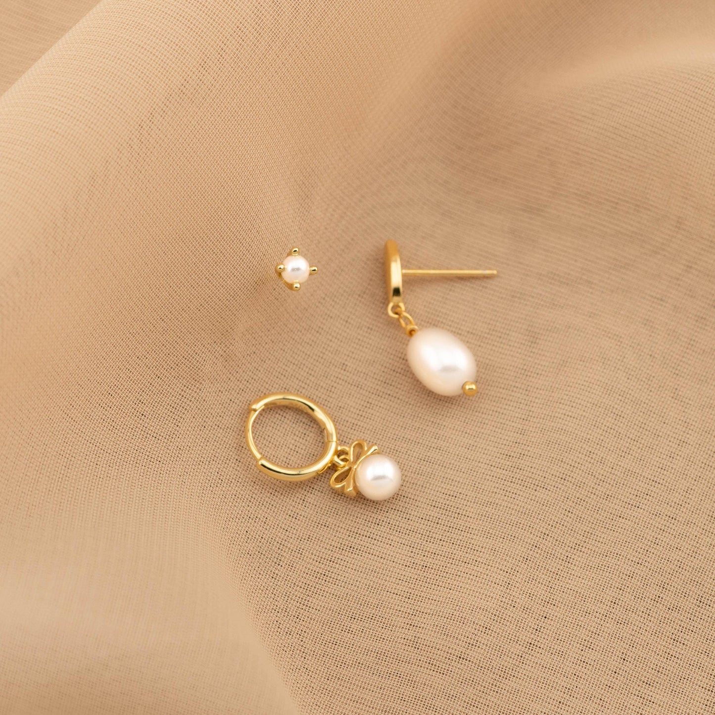 Pearl lovers drop pearl earring gift set