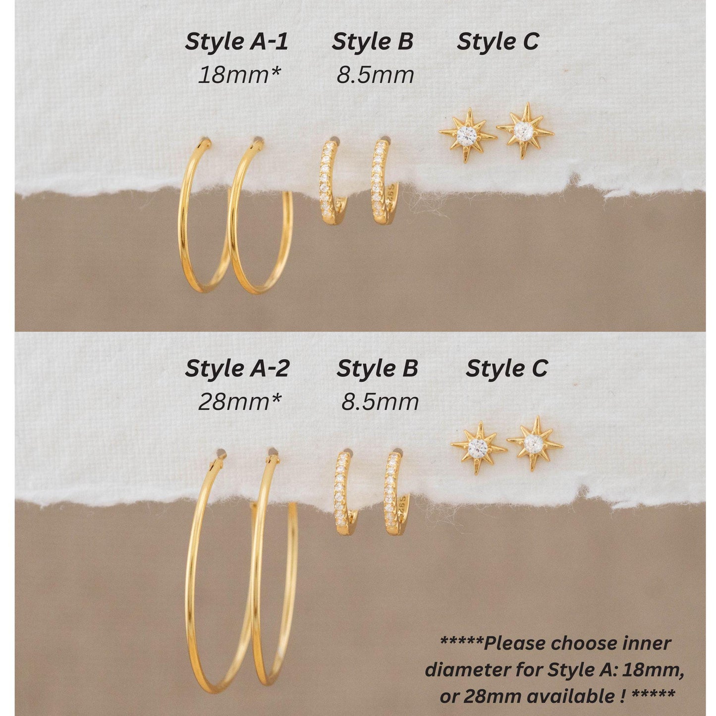 2 or 3 Pairs small hoop set