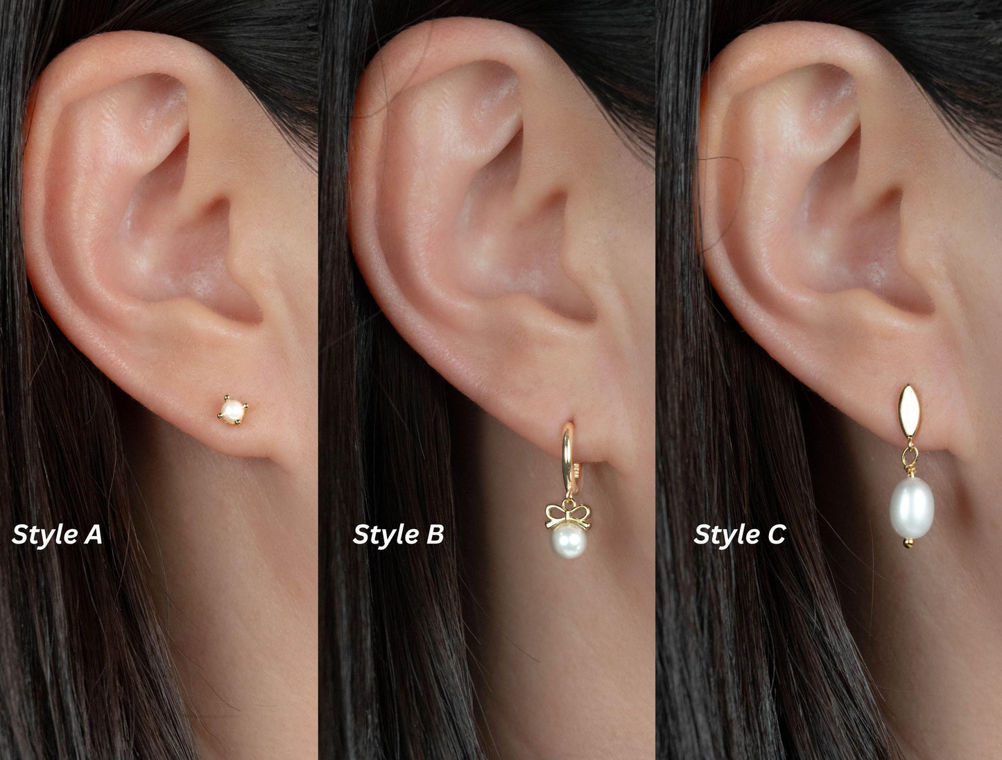 Pearl lovers drop pearl earring gift set