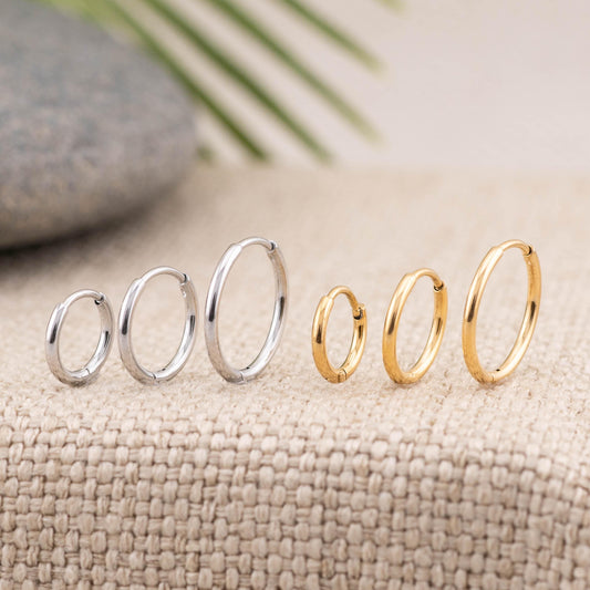 Tiny cartilage huggy set 2 or 3 pairs hoop