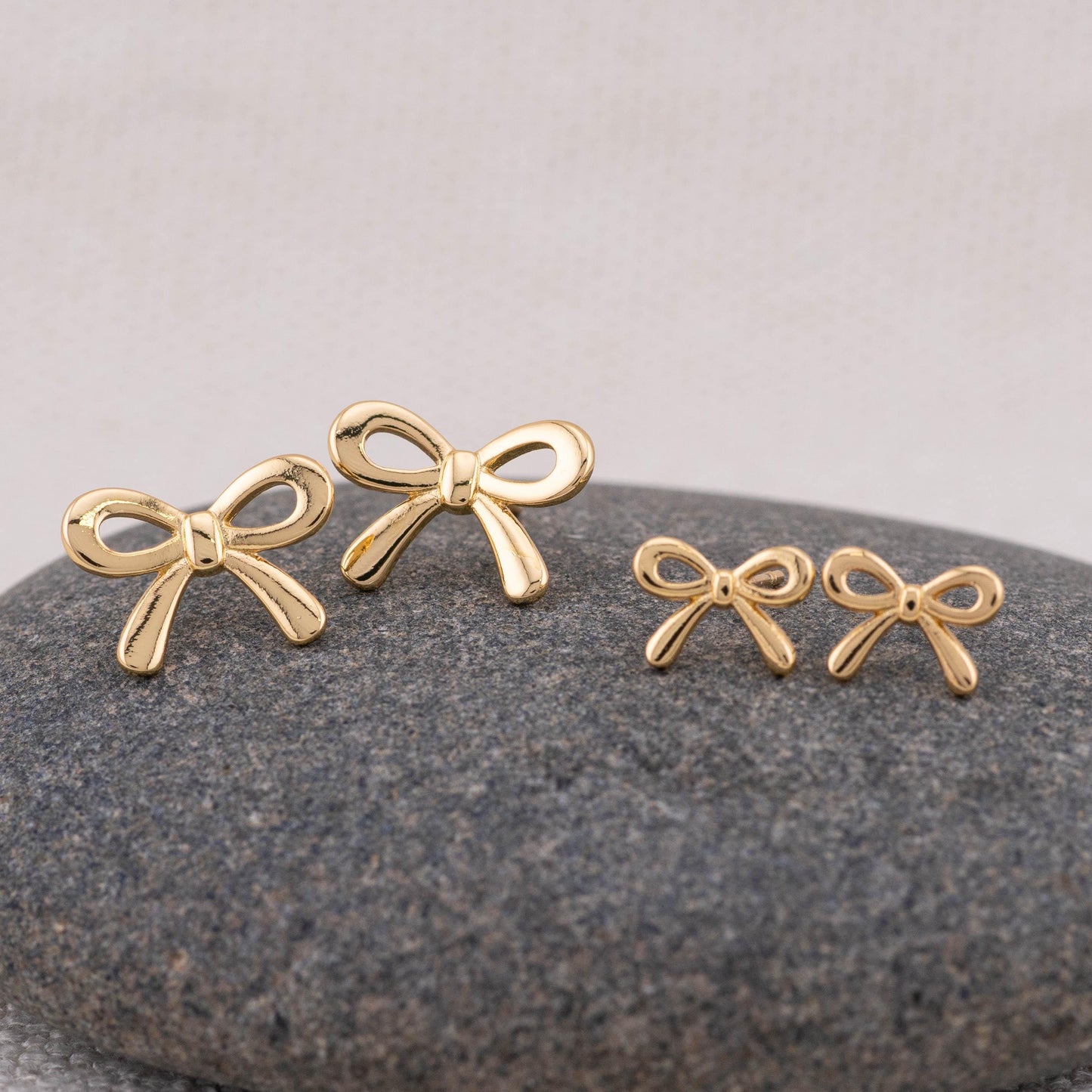 Gold filled bow earrings