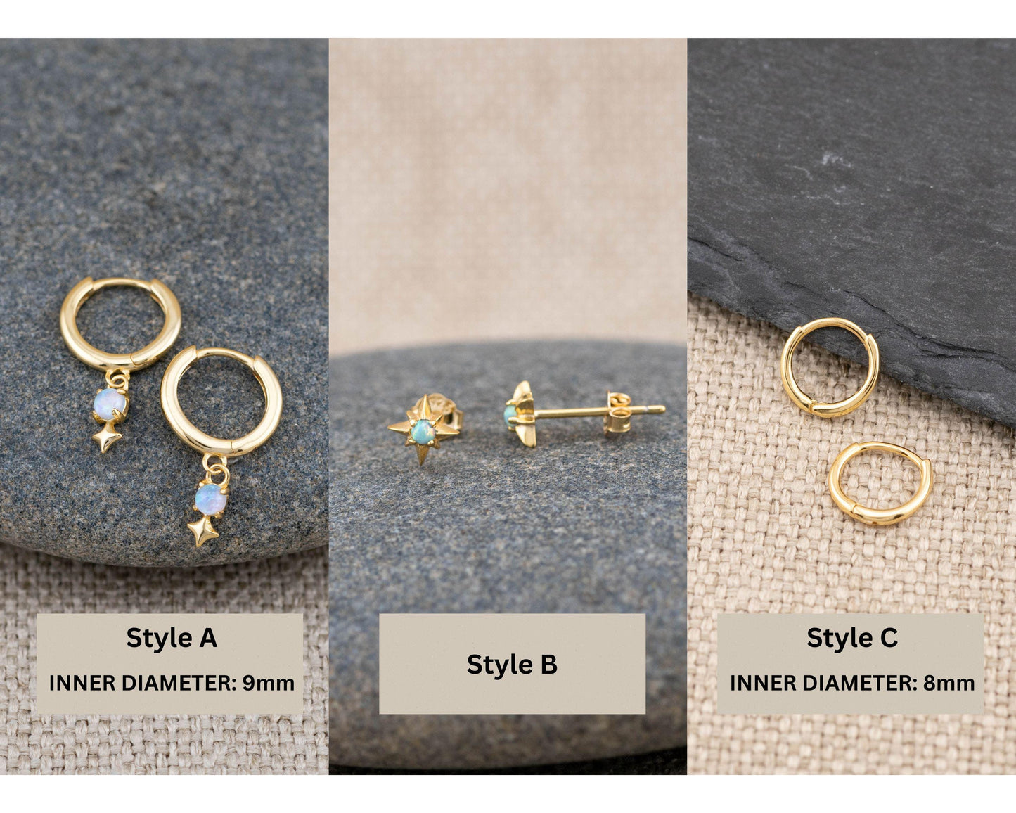 2 or 3 Pairs opal earrings set