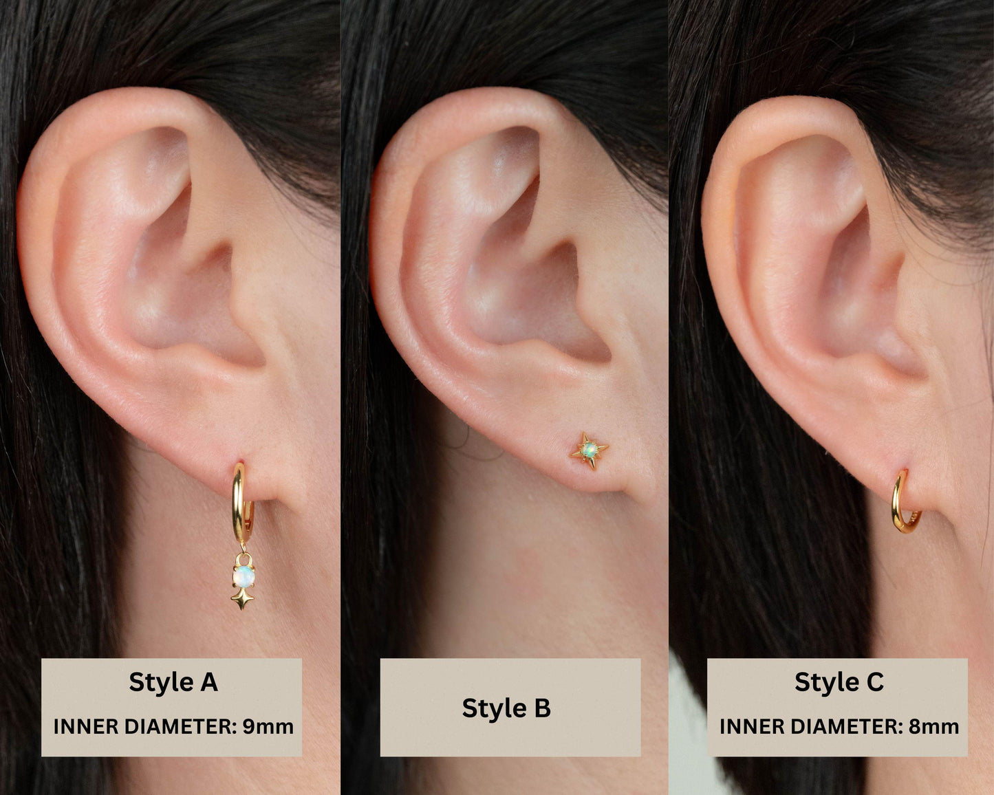 2 or 3 Pairs opal earrings set