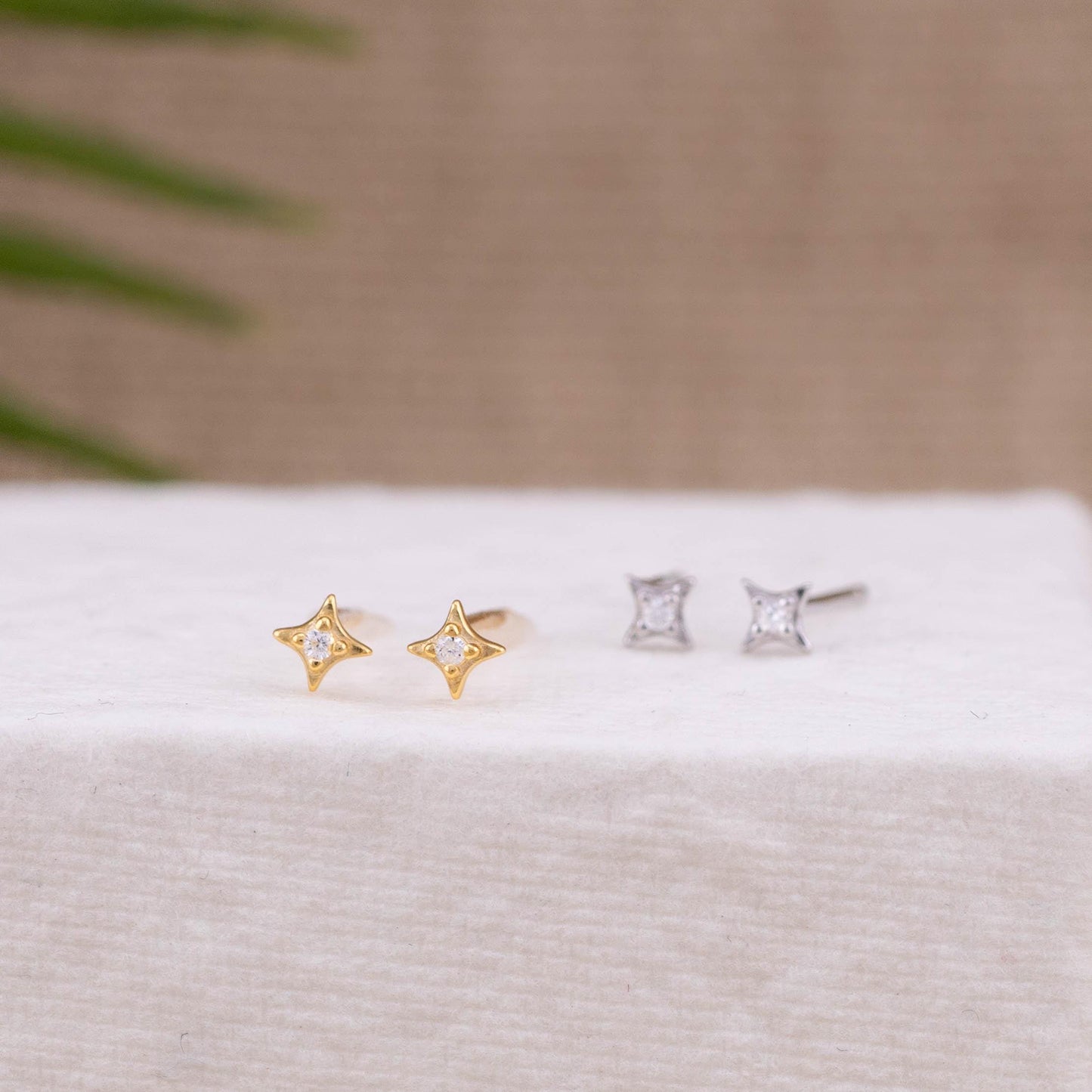 2 or 3 pairs Diamond Huggie Hoop set