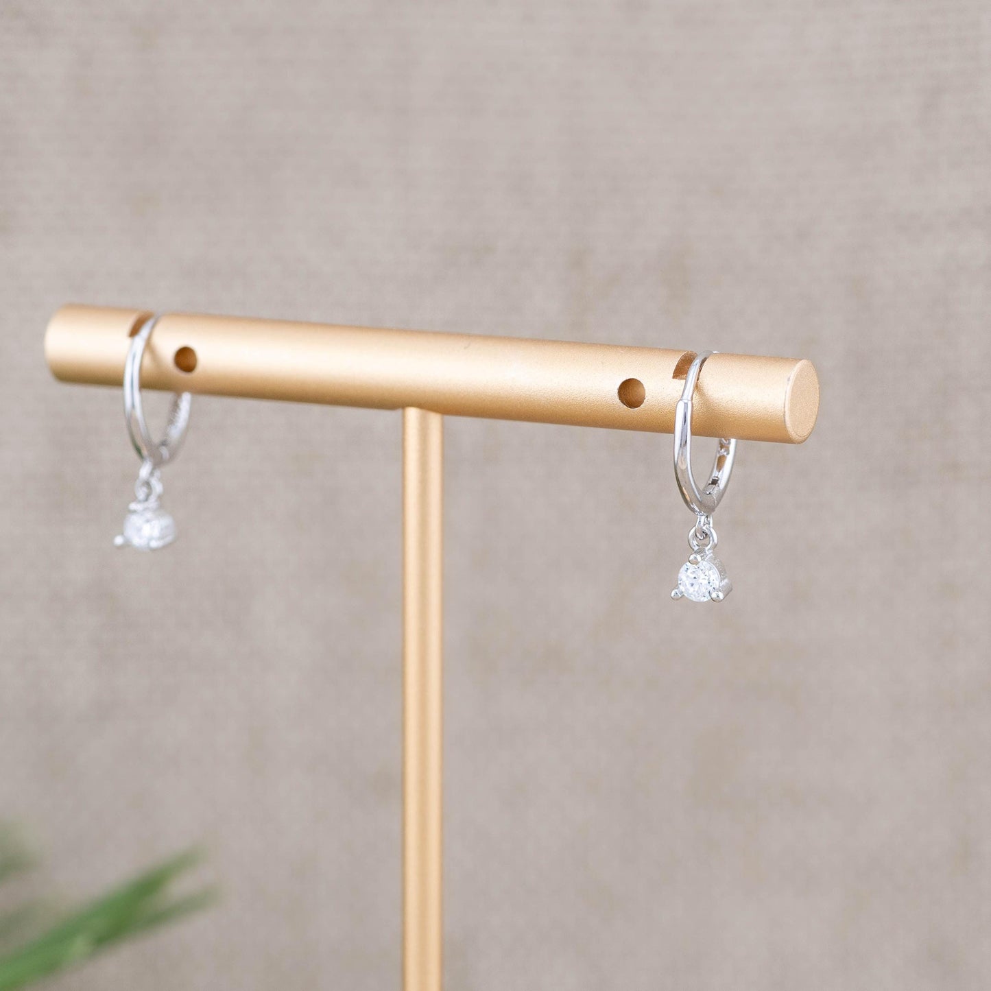 2 or 3 pairs Diamond Huggie Hoop gift set