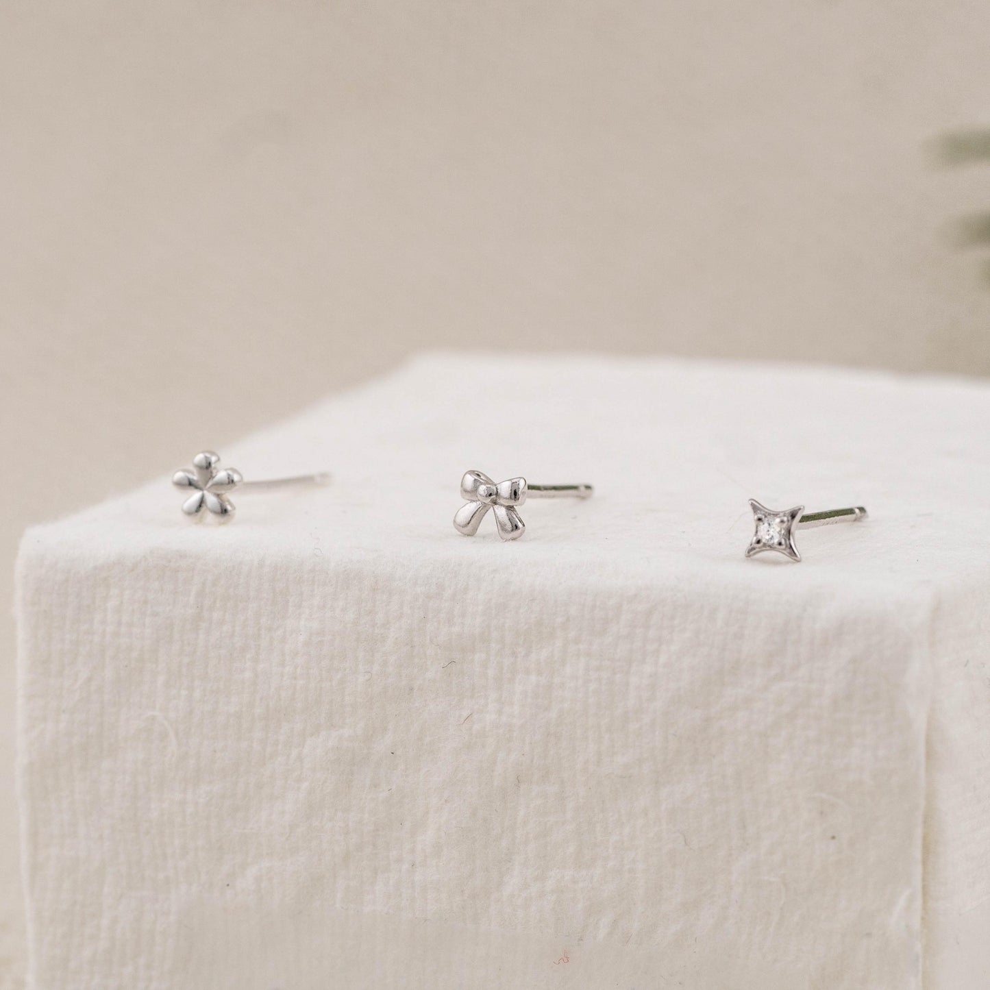 Tiny studs lover 3 PAIRS stud earring set