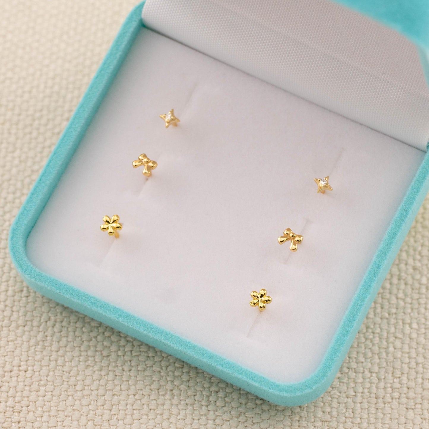 Tiny studs lover 3 PAIRS stud earring set