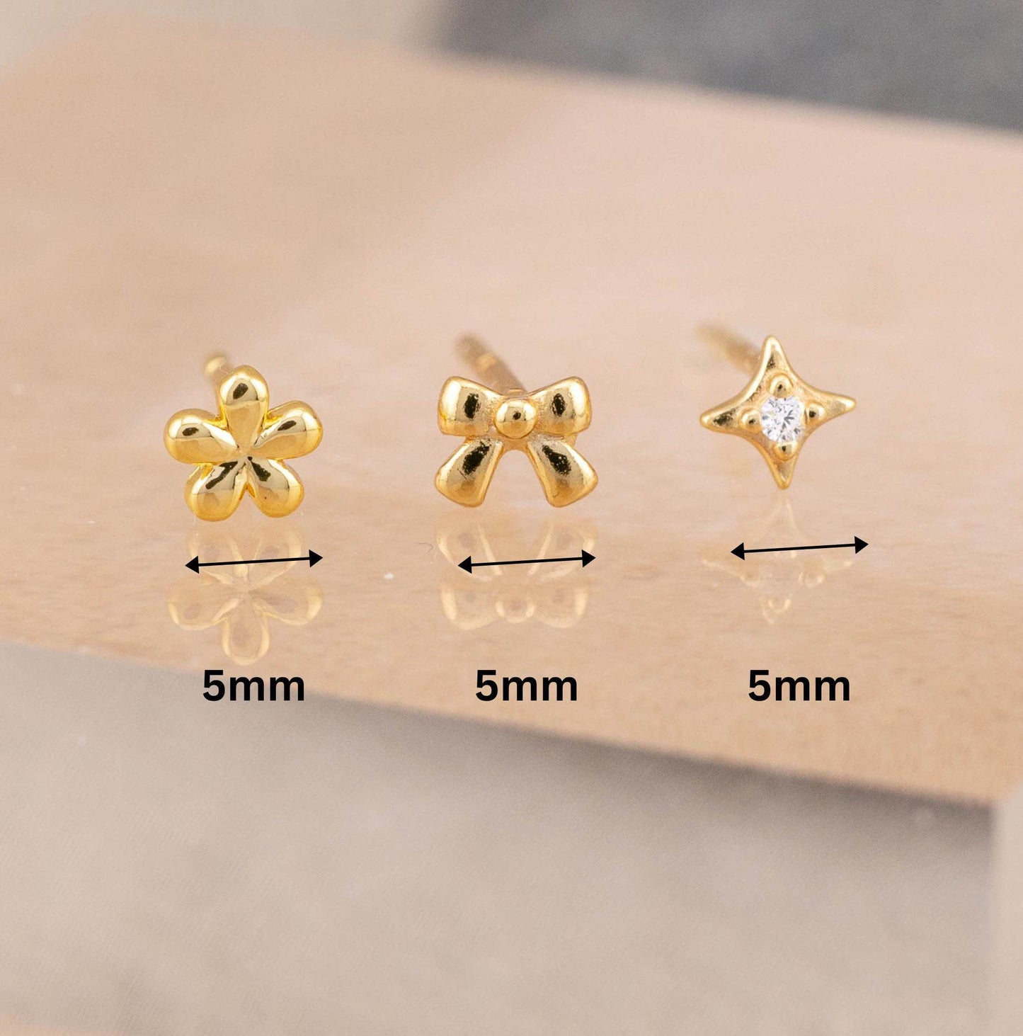 Tiny studs lover 3 PAIRS stud earring set