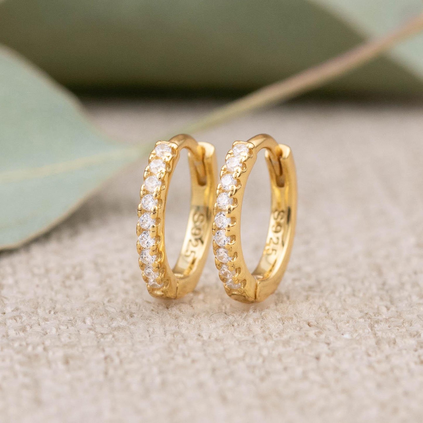 2 or 3 pairs dangle hoop, dainty diamond Huggie Hoop, flat back simple stud, small pave second hole earrings stack, flower charm gift set