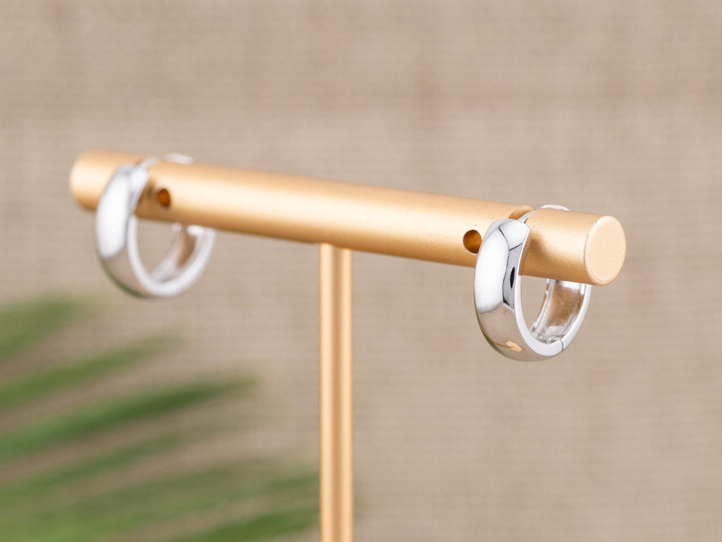 Chunky small clicker huggie hoop