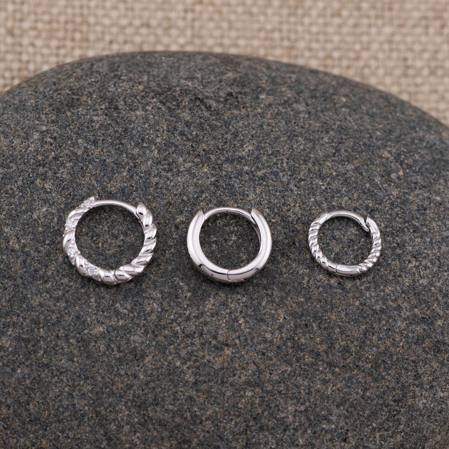 2 or 3 Pairs simple daily hoop set