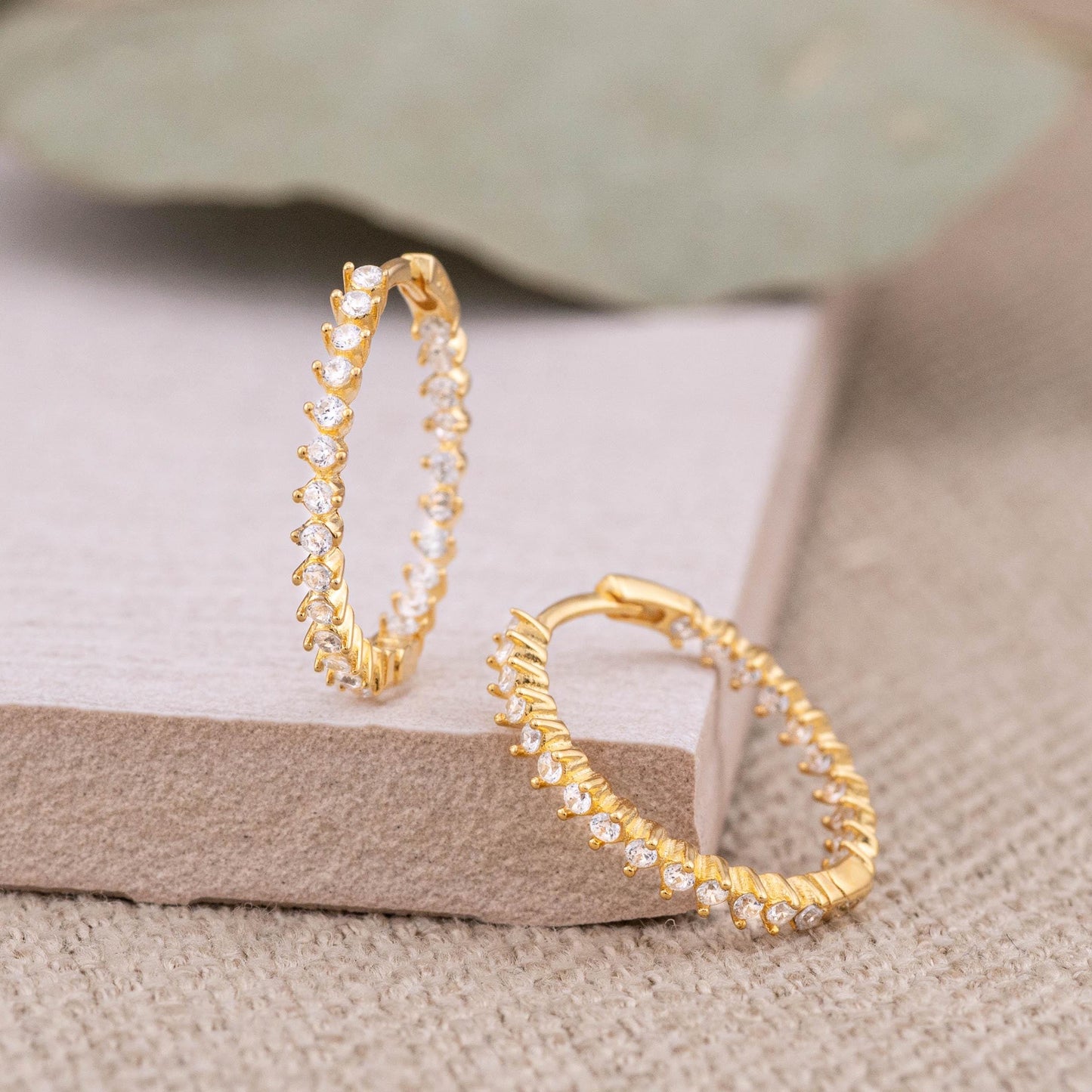 Pave diamonds hoops cz