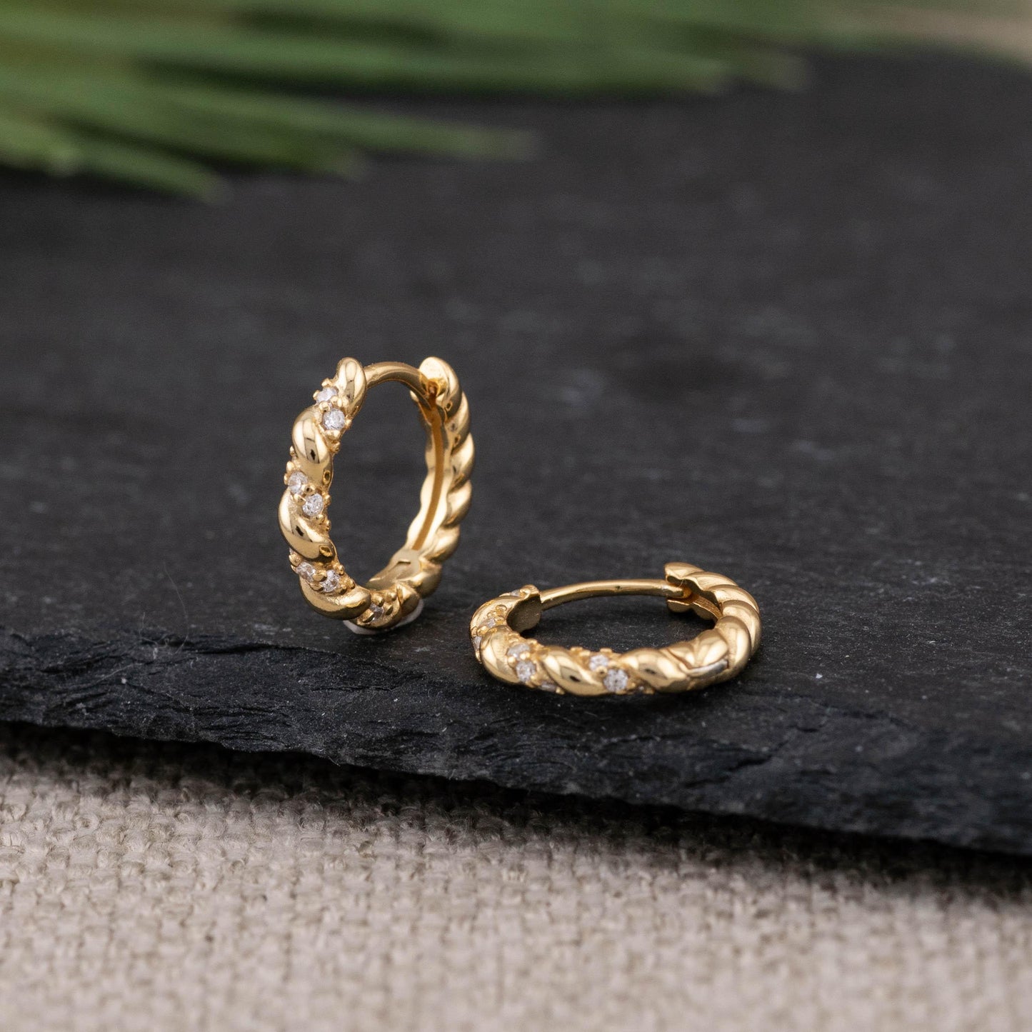 2 or 3 Pairs hoop set earrings gift-ready, gold hoop twisting pave stacked cartilage huggies 8mm, 10mm hoops, 14K gold fill sterling silver