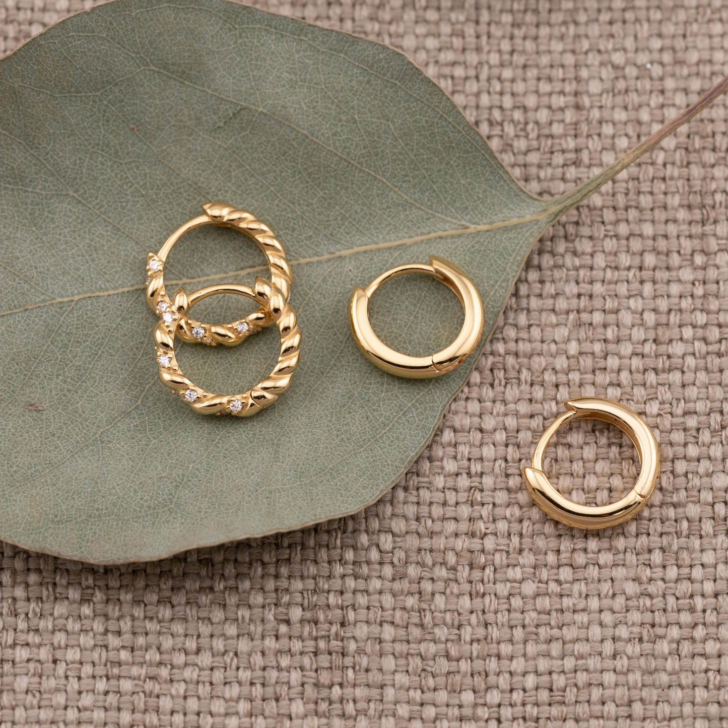 2 or 3 Pairs simple daily hoop set