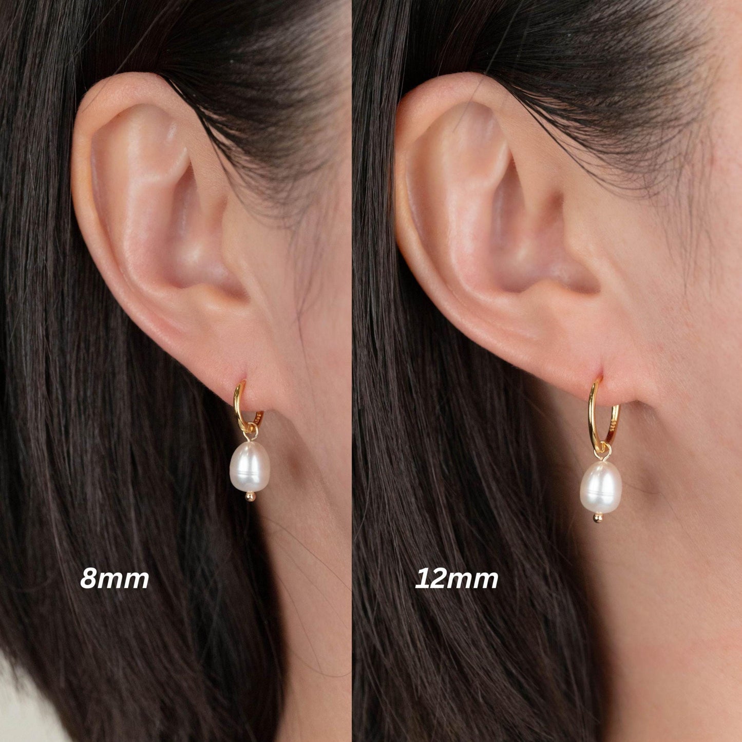 Freshwater pearl earrings set