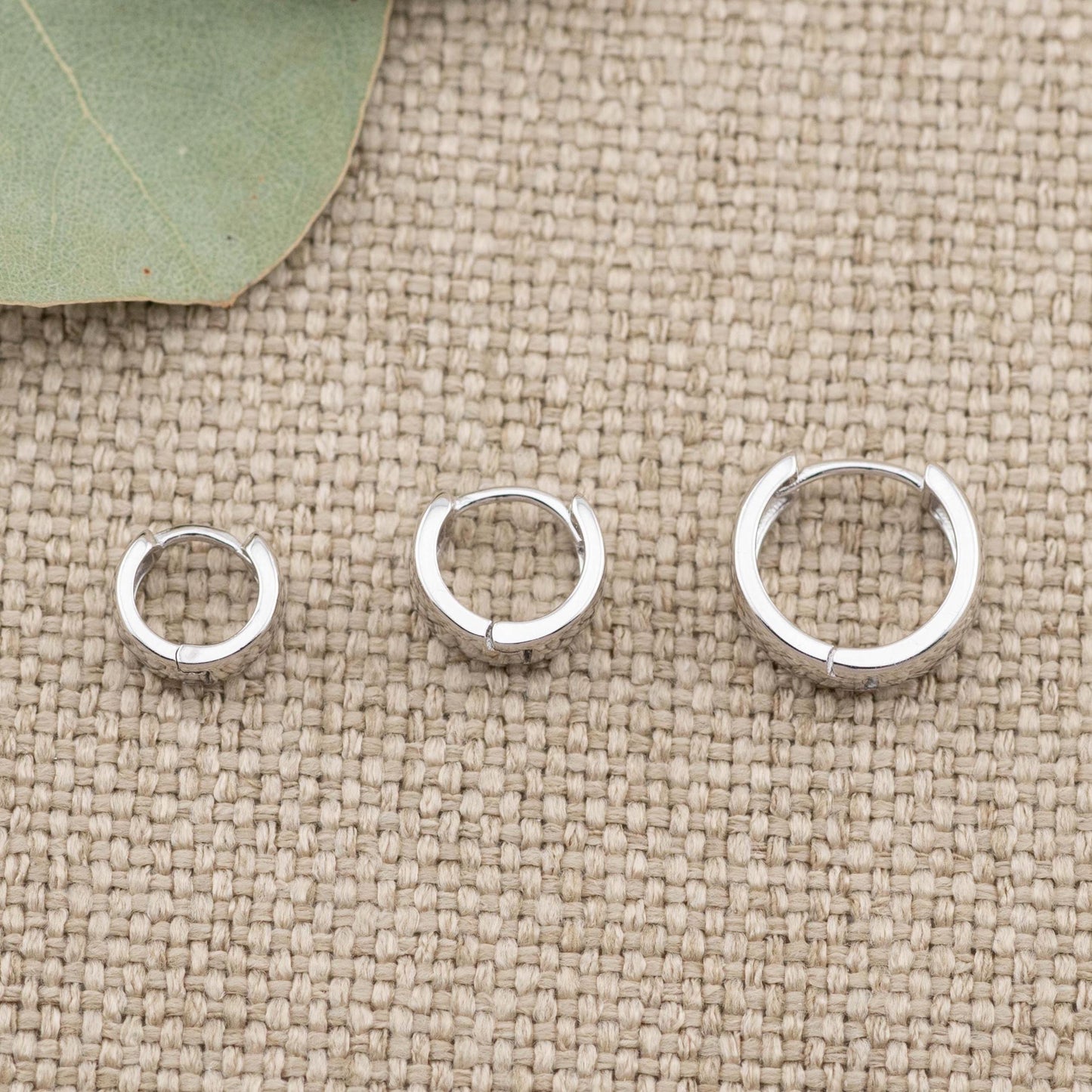 Chunky small clicker huggie hoop