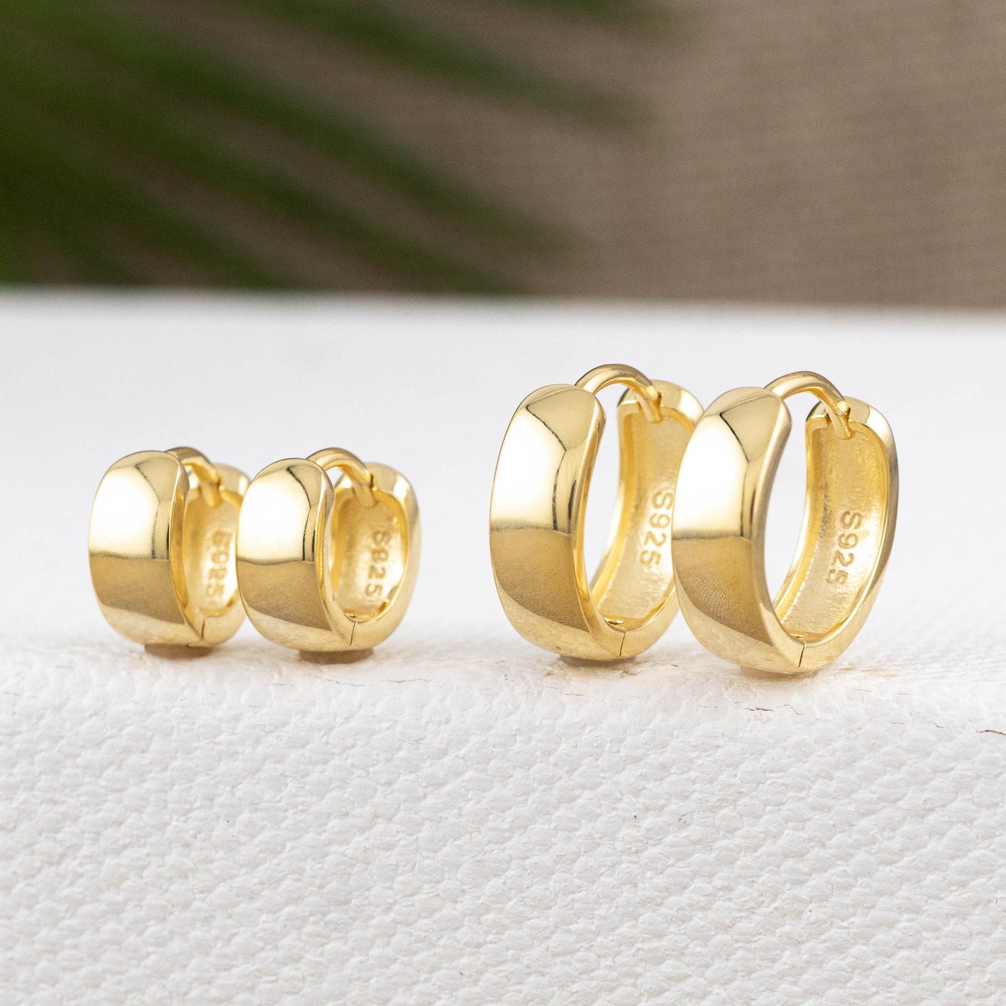 Chunky small clicker huggie hoop