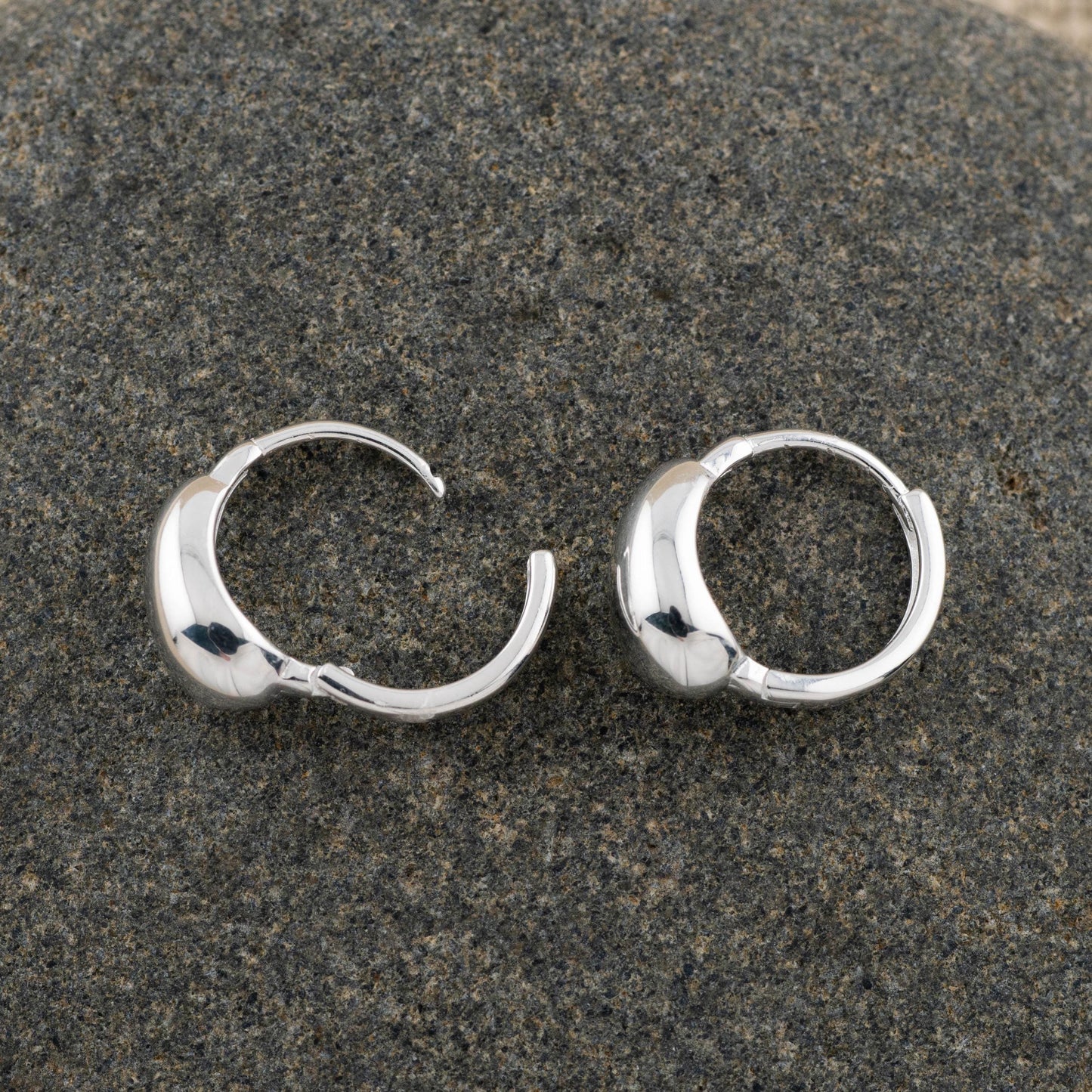 Tear drop small hoop earrings