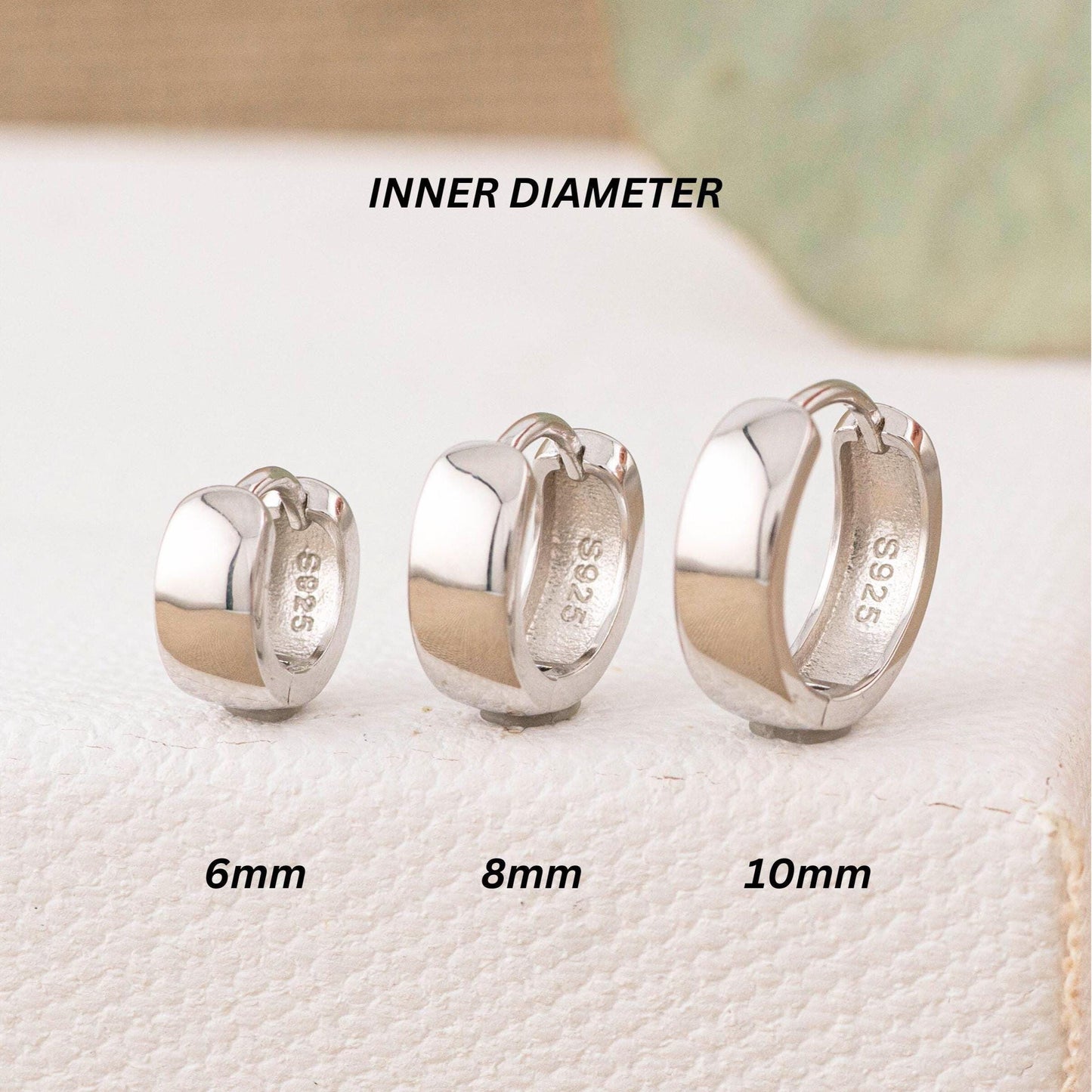 Chunky small clicker huggie hoop