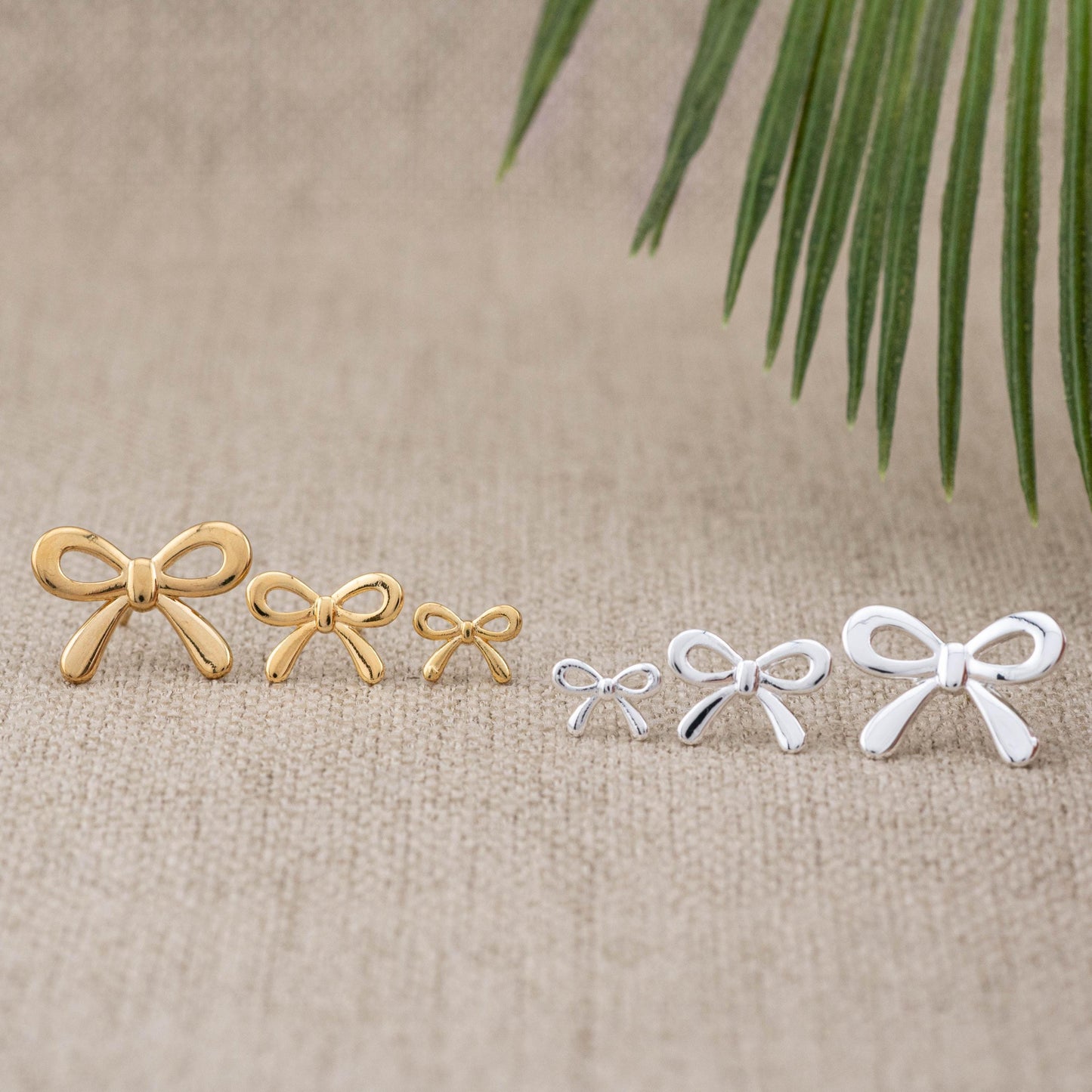 Gold filled bow earrings