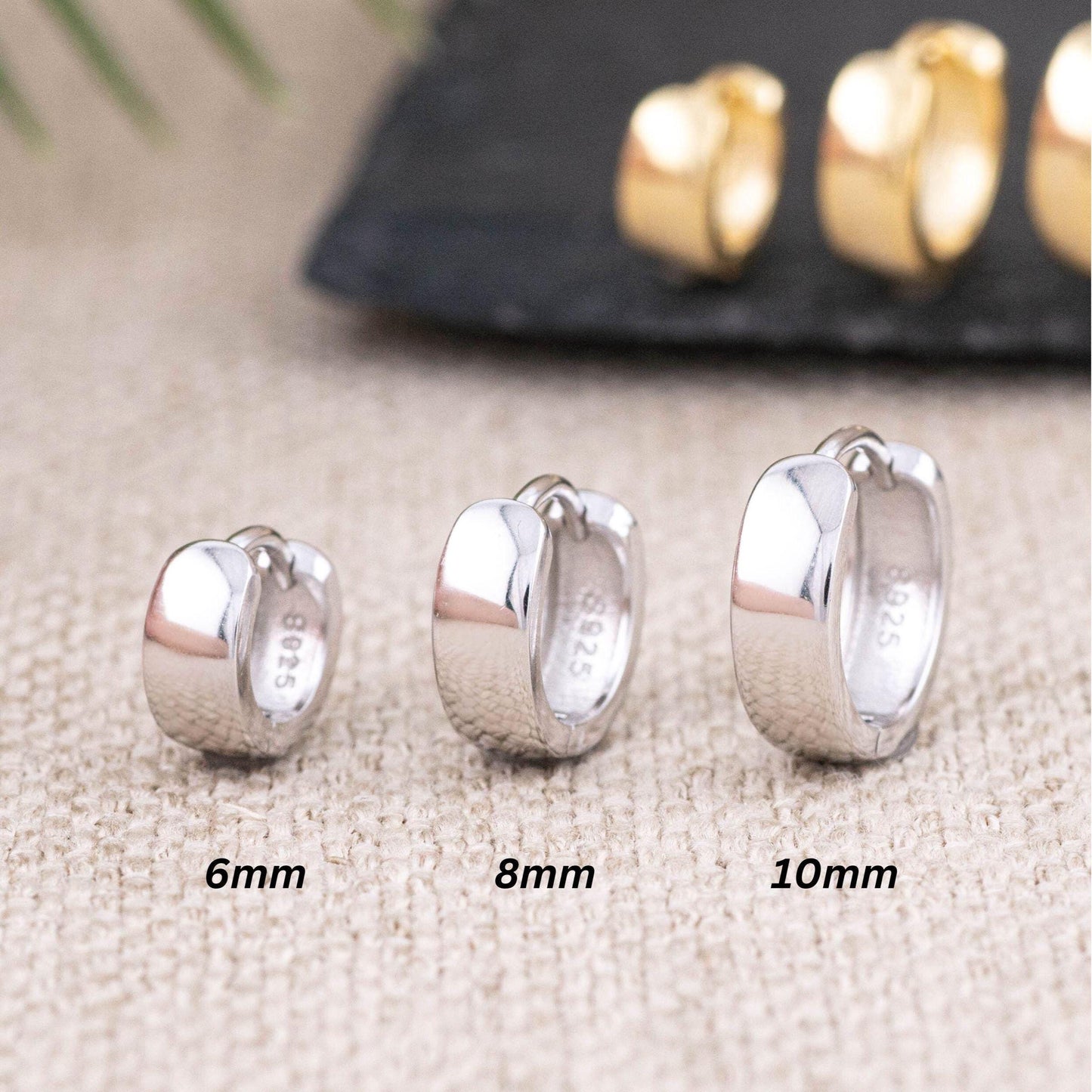 Chunky small clicker huggie hoop