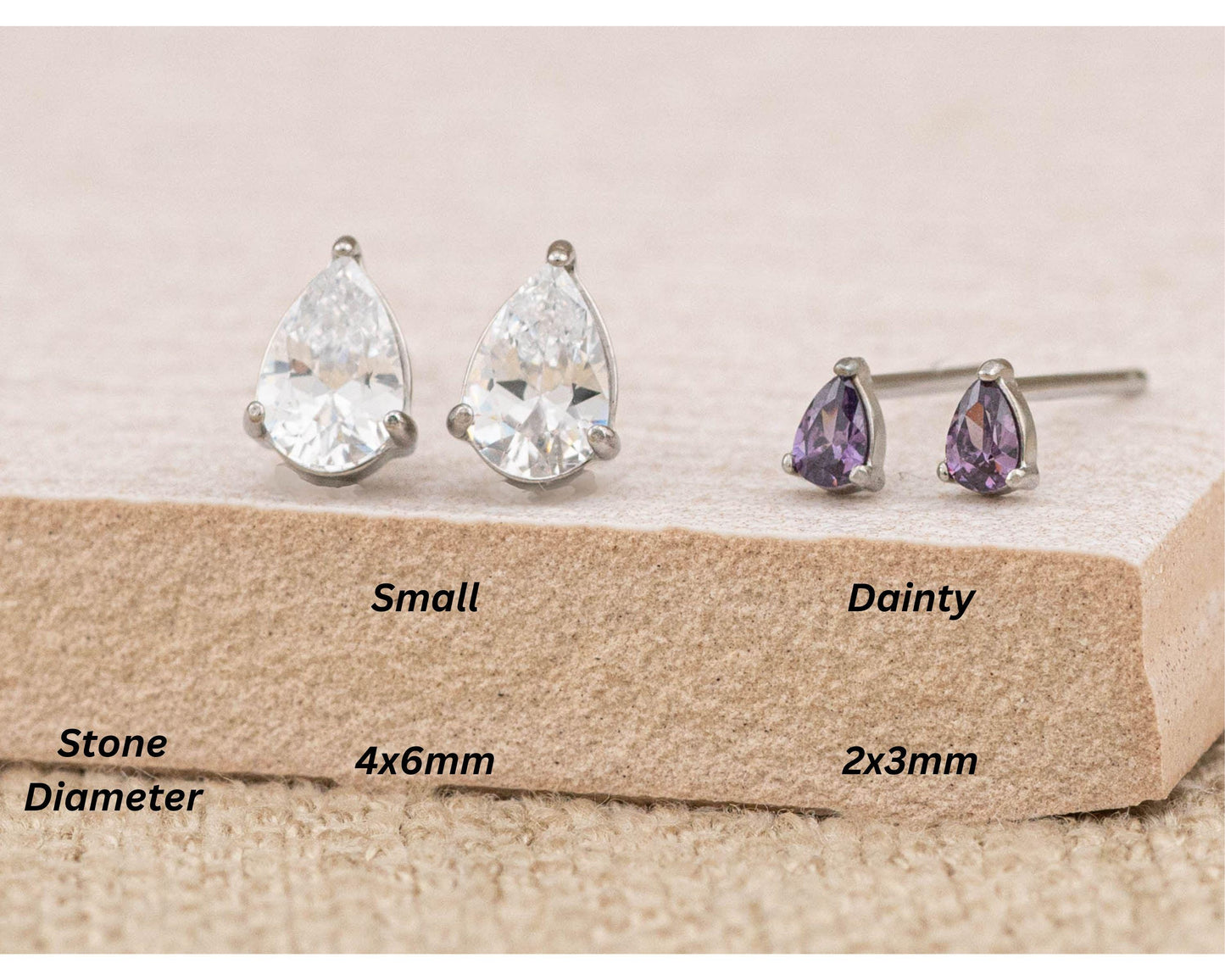 Birthstone tiny studs