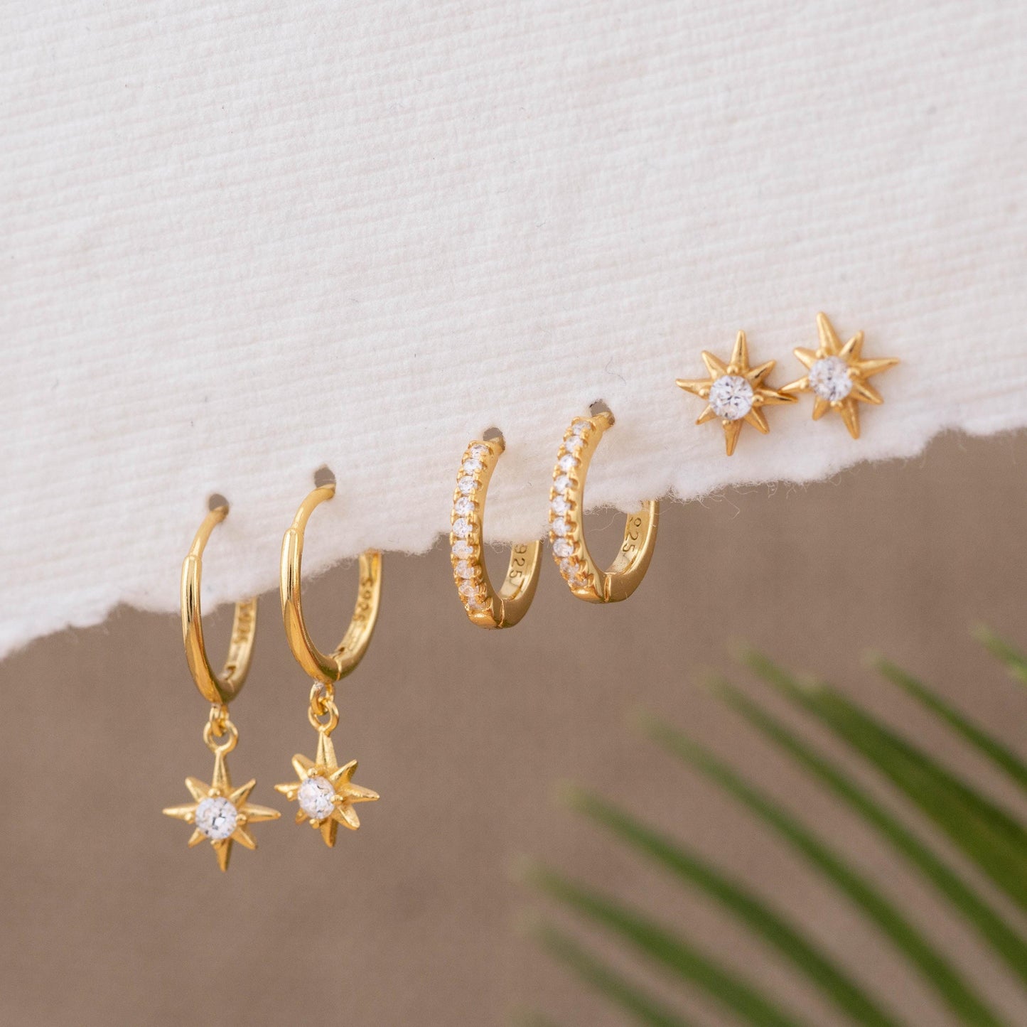 2 or 3 pairs star charm earrings gifts set