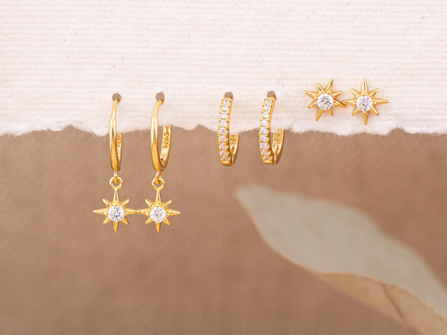 2 or 3 pairs star charm earrings gifts set