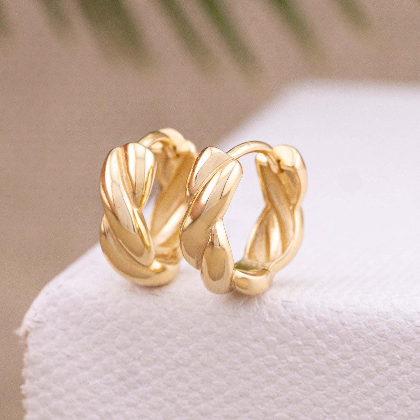 Chunky twisted thick hoops