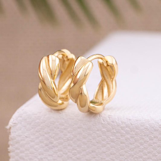 Chunky twisted thick hoops