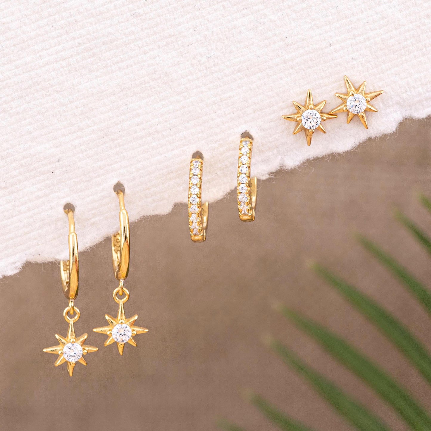 2 or 3 pairs star charm earrings gifts set