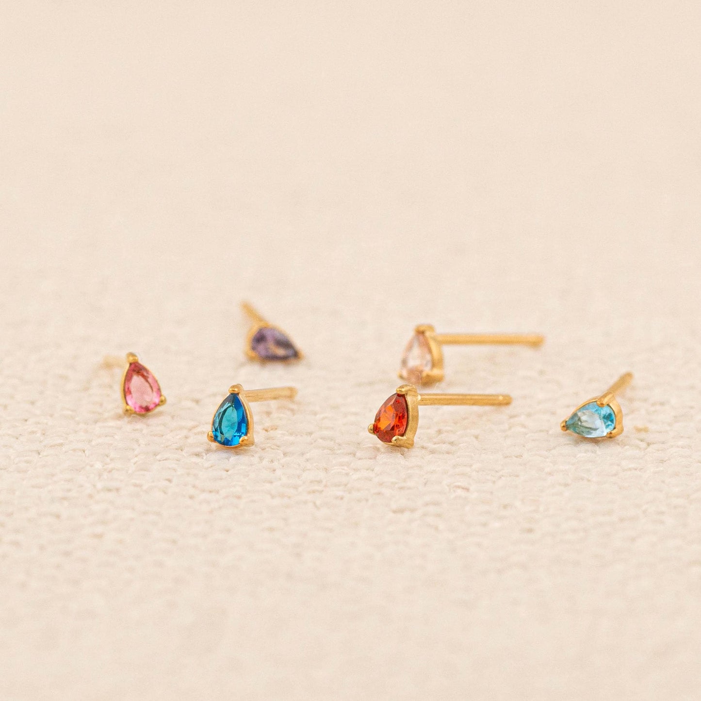 Birthstone tiny studs