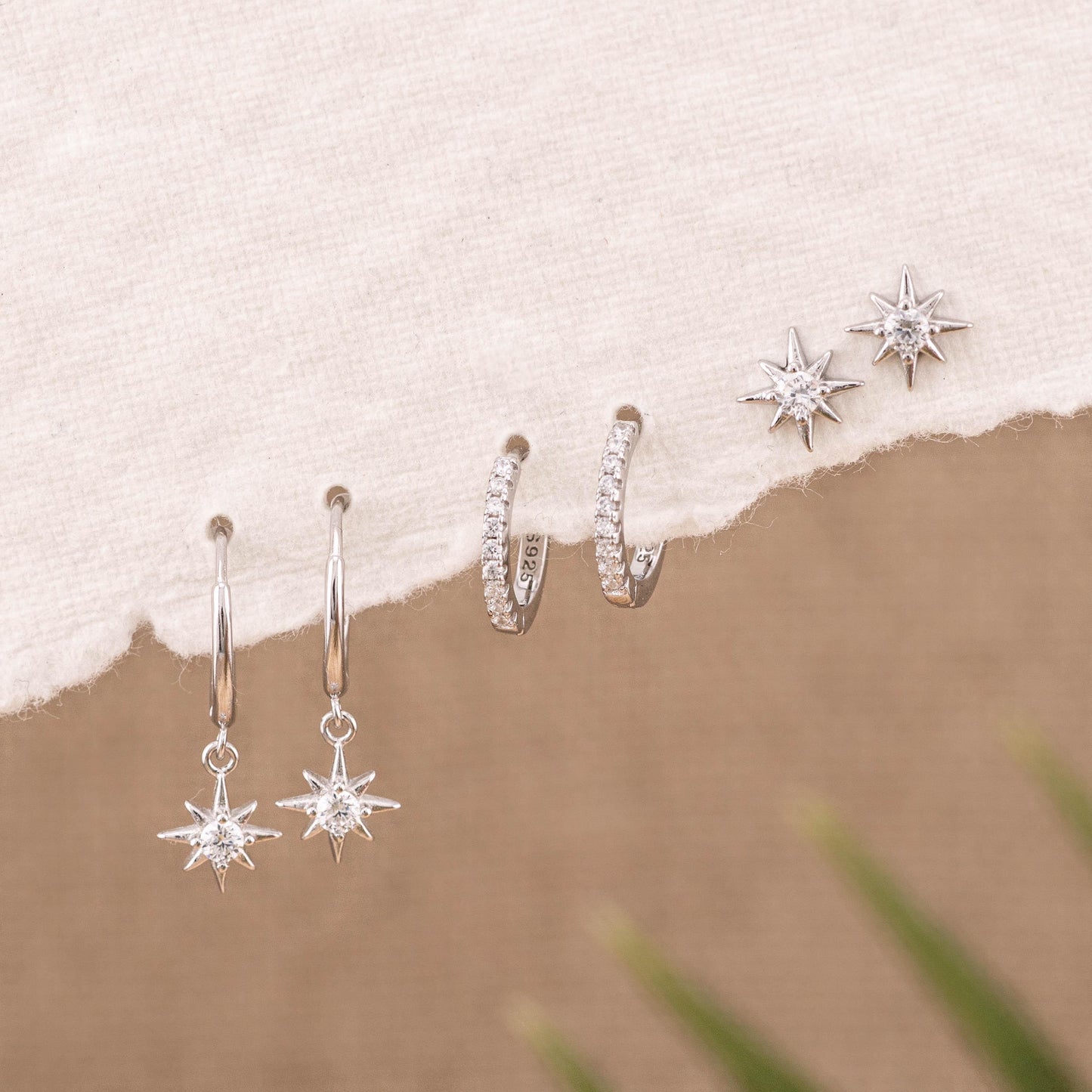 2 or 3 pairs star charm earrings gifts set