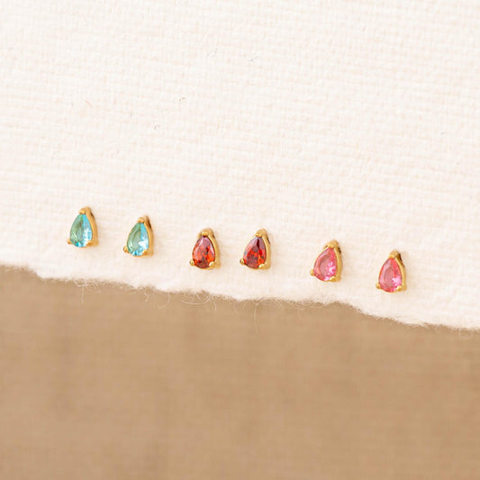Birthstone tiny studs